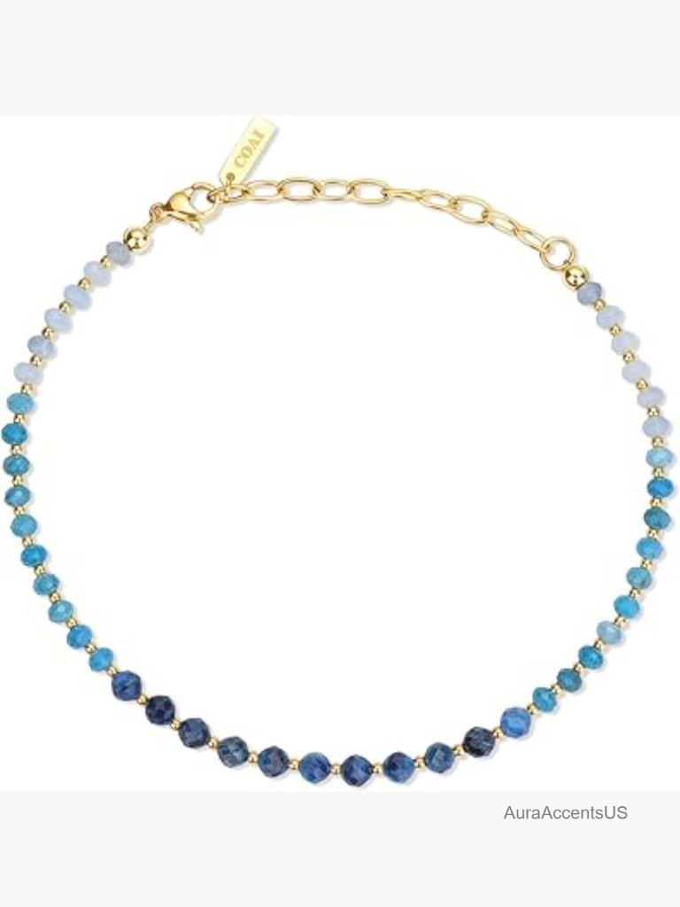 Gradient Crystal Anklet Waterproof Adjustable Lobster Clasp Gift Box